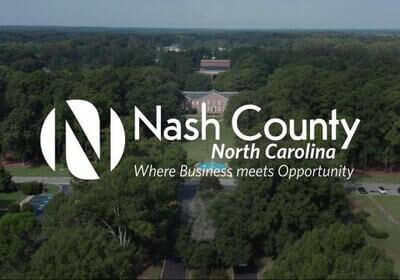 Explore Nash County text graphic that reads 'Nash County North Carolina, Where Business Meets Opportunity'